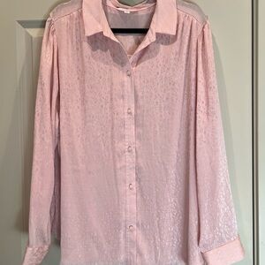 LC Lauren Conrad Blush Pink Lined Blouse 2X EUC